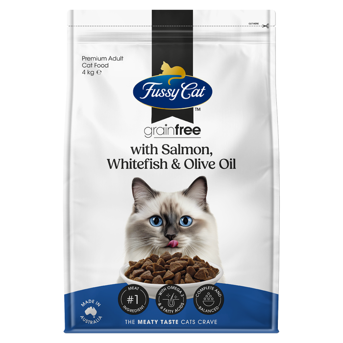 Fussy Cat 4kg Grain Free Salmon & Whitefish Dry Cat Food