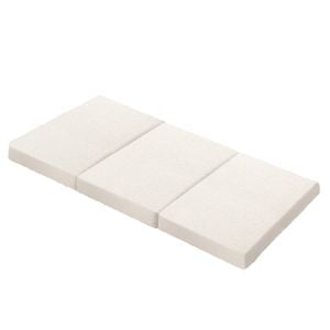 Bedra Foldable Mattress Sherpa Fleece Foam Foldable Double