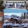 3D Wolf Mountain 083 Bedding Set Pillowcases Quilt Duvet Cover Set Queen King