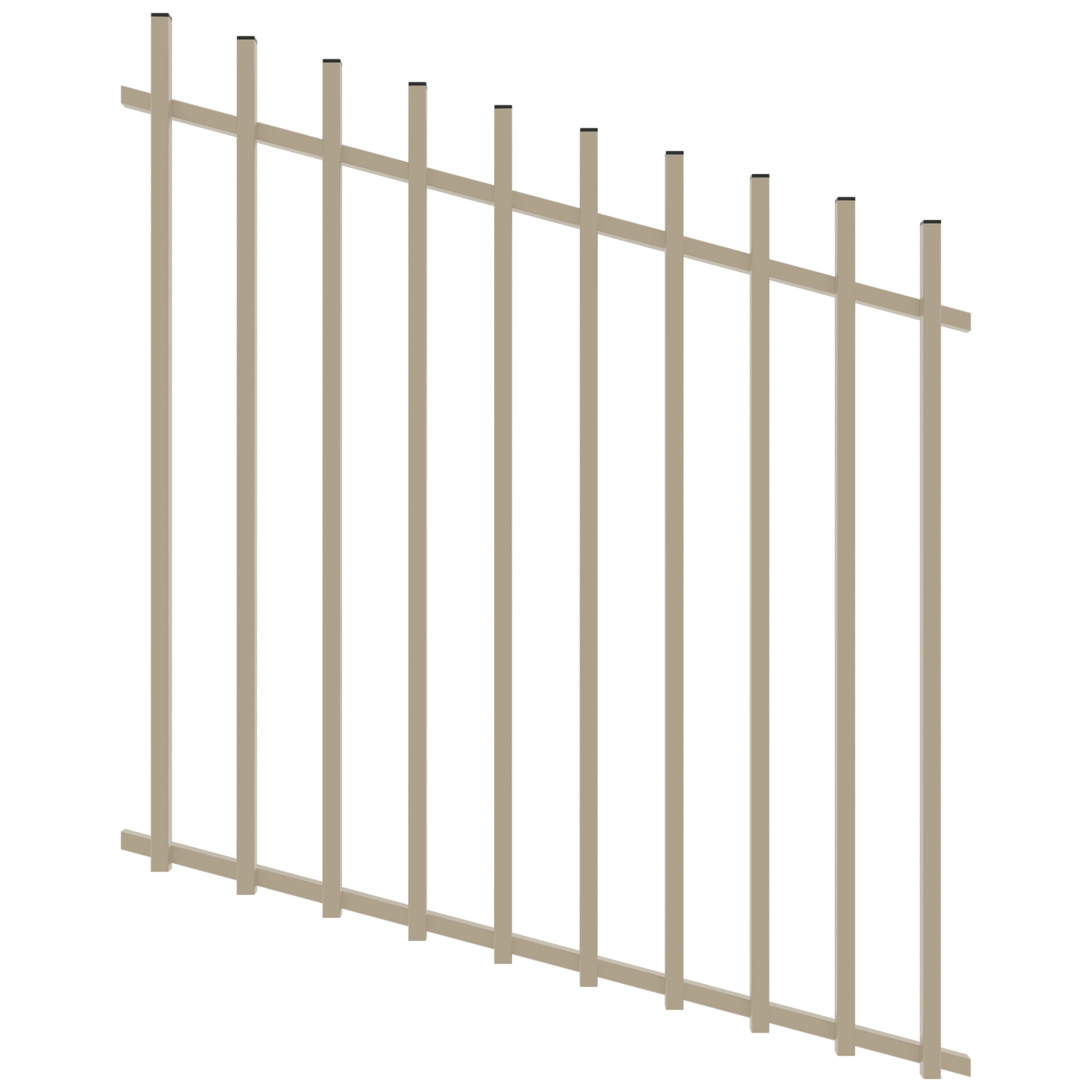 ProtectorAl 0350-1200W x 1200H Monument Flat Top Square Picket Pool Fence Panel Raked Up to 15º thumbnail 2