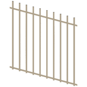 ProtectorAl 0350-1200W x 1200H Paperbark Batten Pool Fence Panel Raked Up to 15º