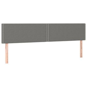 vidaXL Headboards Bedroom Furniture Wall Bed Header 2 pcs Dark Grey 80 cm Fabric
