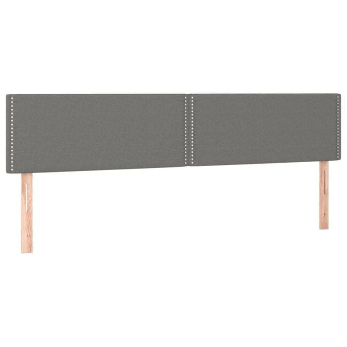 vidaXL Headboards Bedroom Furniture Wall Bed Header 2 pcs Dark Grey 80 cm Fabric