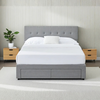 Big Lot Silver Grey Isabella Bed Frame with Storage Drawers - Silver Grey, Double