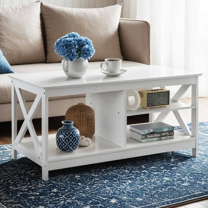 Artiss Coffee Table White 90cm
