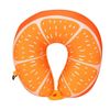 Catzon Travel Pillow Cartoon Fruit Foam Particles Headrest-Orange
