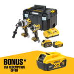 DeWALT 18V XR 5.0/6.0Ah 2 Piece Premium Combo Kit DCK2201P1T1-XE