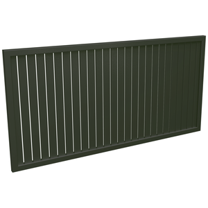 ProtectorAl 1001 - 2000 x 300 - 1000mm Woodland Grey Vertical 9mm Gap Aluminium Welded Slat Panel
