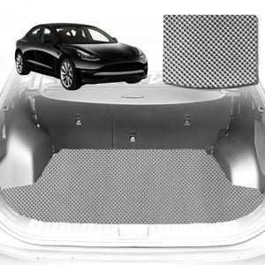 6D Diamond Car Boot Mat for Tesla Model 3 2017-2023-Cargo Mat-Grey-Outback GT