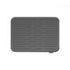 Silicone Dish Drying Mat Dark 33x1.5x29.5cm Dark Grey Brabantia