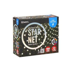 Lytworx White/Colour Auto Switch Star Net Lights - 150 Pack