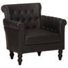 vidaXL Armchair Black Real Goat Leather Single Sofa Living Room Furniture