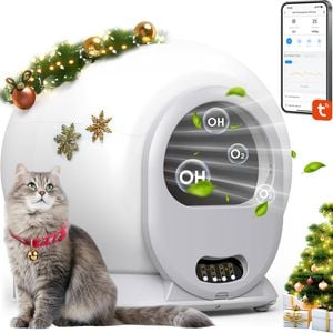 Advwin Automatic Self-Cleaning Cat Litter Box with WiFi App Control/Odor-Removal 65L Extra Large Smart Cat Litter Box