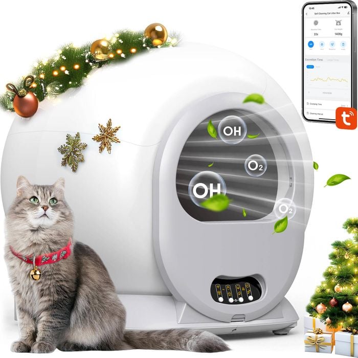 Advwin Automatic Self-Cleaning Cat Litter Box with WiFi App Control/Odor-Removal 65L Extra Large Smart Cat Litter Box