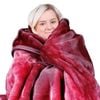 Laura Hill 600-GSM Mink Blanket Gift Boxed Queen Size Double-Sided Soft Plush Bed Faux Throw Rug Red