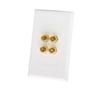 Studio Acoustic 4 x 4mm Banana Socket Binding Post Wall Plate