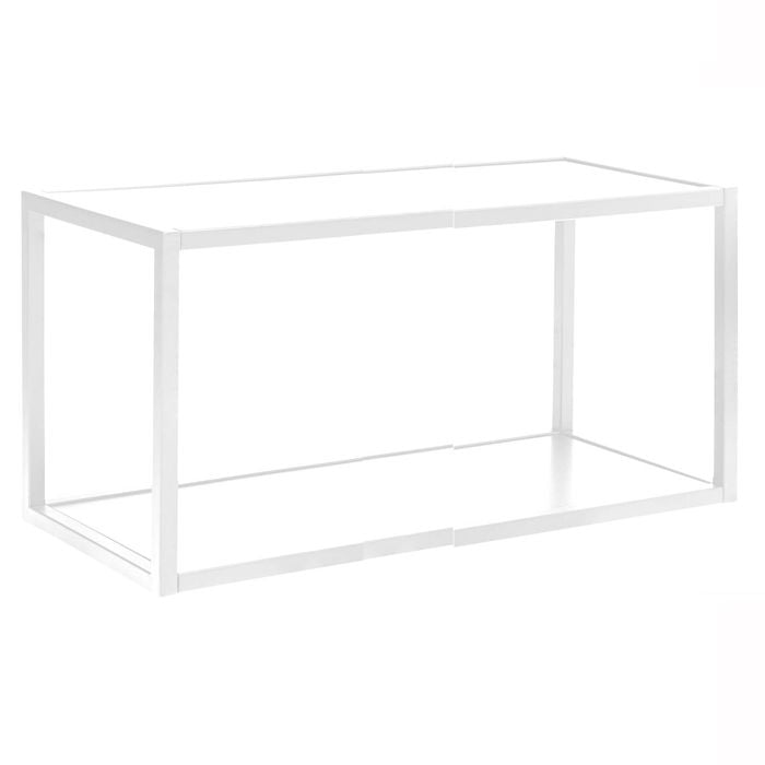 Kaboodle 900mm White Slim Steel Frame Shelf