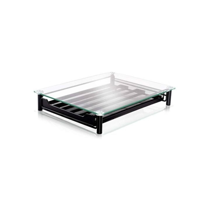 CARLA HOME 60 Coffee Pod Holder Drawer with Tempered Glass Capsule Organizer for Nespresso Pods and Sliding Drawer