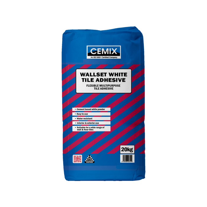 Cemix 20kg White Wallset Tile Adhesive