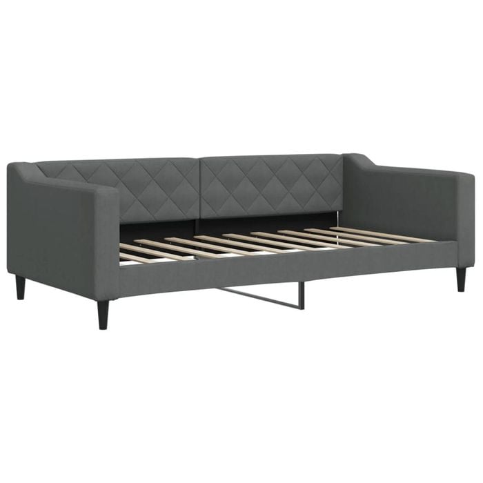 vidaXL Day Bed Single Size Couch Bed Single Bed Dark Grey 92x187 cm Fabric