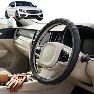 Australian Goose Steering Wheel Cover for Mercedes-Benz C-class 2014 - 2021 (Sedan W205) Circle Black