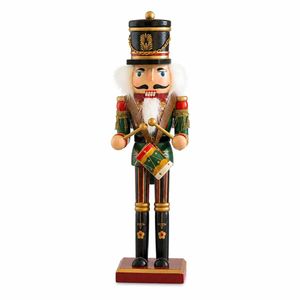 P&P Red Gold Silver 30cm Wooden Nutcracker Soldier Christmas Tabletop Decoration