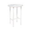 Rayell Marble Side Table Printed Faded Cross Blue Marble/White Legs 40x50cm