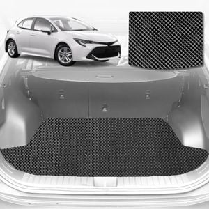6D Diamond Car Boot Mat for Toyota Corolla Hatch (E160/170/180)2013-2018-Cargo Mat-Black-Outback GT