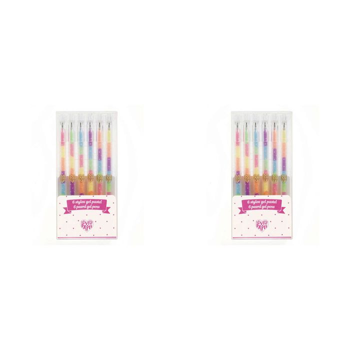 12pc Djeco Pastel Rainbow Gel Pens Writing/drawing Craft Kit Kids/children 4y+