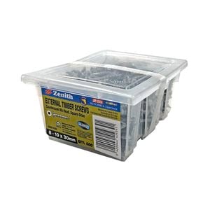 Zenith 8 - 10 x 30mm Galvanised Square Drive Countersunk Ribbed Head Timber Screws - 500 Pack