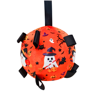 Happy Tails 150 x 150mm Orange & Black Halloween Ball