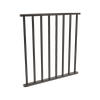 ProtectorAl 350 - 900 x 950mm Black Aluminium Flat Top Square Picket Balustrade Panel - Black