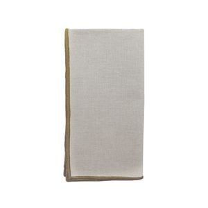 Jetty Embroidered Mustard/Oatmeal Napkin Set 4