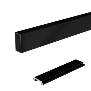 Peak 1200mm Black Aluminium Deck Balustrade Wide Baluster and Spacer Kit - Black