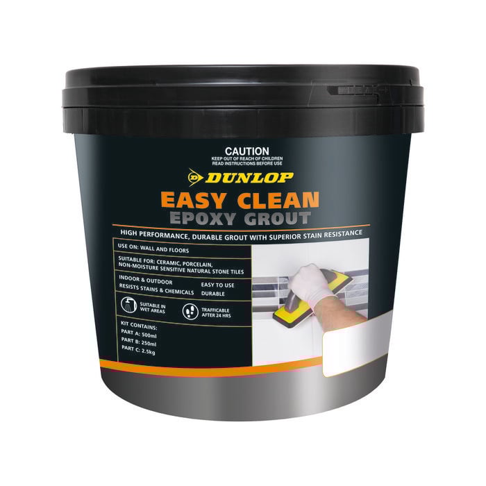 Dunlop 3.25kg Slate Grey Easy Clean Epoxy Grout Kit