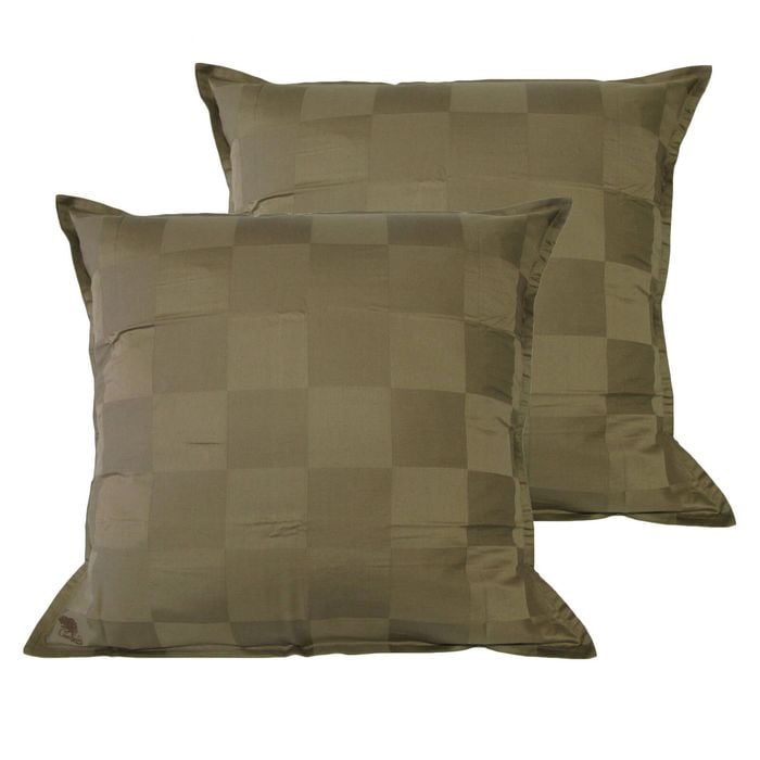 Orient Sense Pair of Dominic Olive European Pillowcases