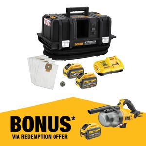 DeWALT 54V FlexVolt XR Cordless M-Class Wet/Dry Vacuum Dust Extractor Kit DCV586MT2-XE