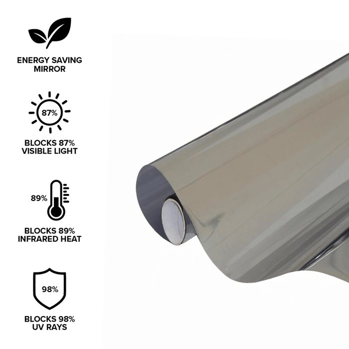 Pillar 0.9 x 2m Mirror Tinted Adhesive Window Film