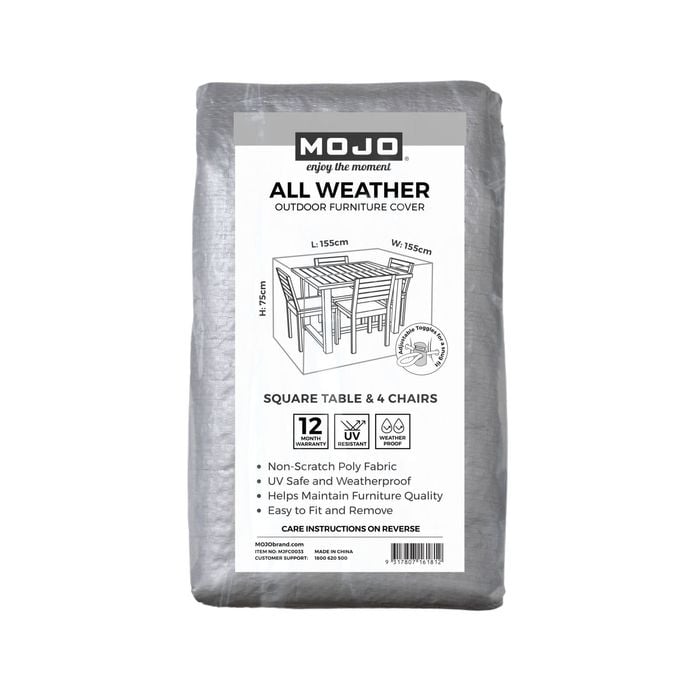 Mojo Square Table And Chairs All Weather Outdoor Furniture Cover