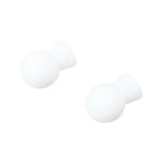 Windoware 25mm White Curtain Rod Ball Finial - 2 Pack
