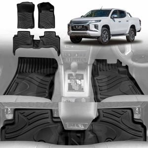 3D Customized All Weather Car Mat Floor Liner Full Set for Mitsubishi Triton MQ MR Double Cab 2015-2024