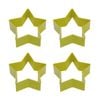 4x R&m Star Cookie Cutter Polyresin Coated Steel Biscuit Bake Mould 7cm Yellow