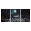 3pcs Path, skeleton Art Painting Print 100% Australian Made 3 x 40x60cm (Metal Print)