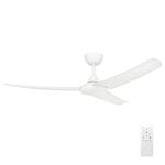 Brilliant 132cm White Matt Duque 3 Blade DC Ceiling Fan With Remote