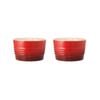 Le Connoisseur Set Of 2 Stoneware Ramekin 9cm Red Baccarat