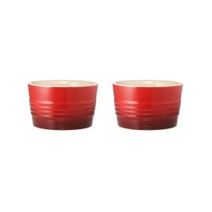 Le Connoisseur Set Of 2 Stoneware Ramekin 9cm Red Baccarat