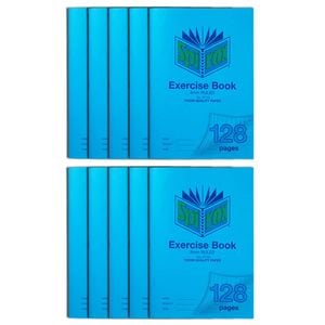 10x Spirax 70gsm 128 Pages A4 8mm Ruled No.p110 Exercise Book School Notebook