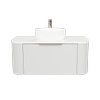 New England Joinery 900mm Throne Centre Basin SilkSurface Top Wall Hung Vanity