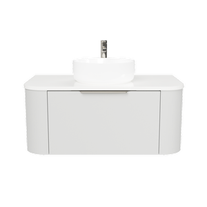 New England Joinery 900mm Throne Centre Basin SilkSurface Top Wall Hung Vanity