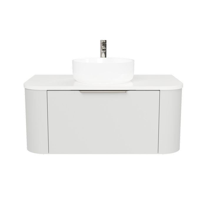 New England Joinery 900mm Throne Centre Basin SilkSurface Top Wall Hung Vanity